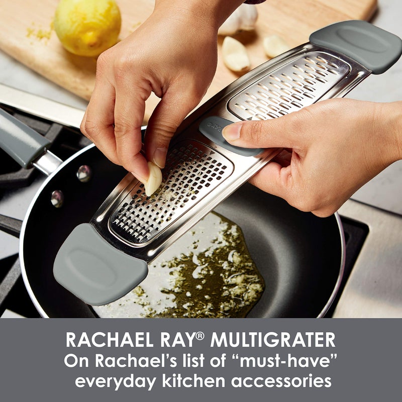 Rachael Ray Tools and Gadgets Stainless Steel Multi Grater for Cheese, Ginger, Garlic, and more, Gray - Image 3